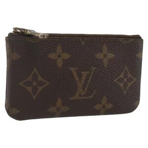 LOUIS VUITTON Monogram Pochette Cles Coin Purse M60033 LV Auth 158851